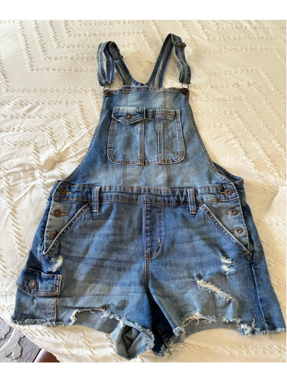 No Boundaries Denim Overalls Blue juniors Size 11